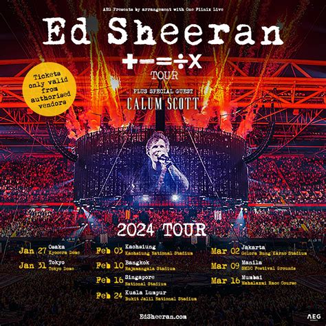 ed sheeran tour 2024 asia