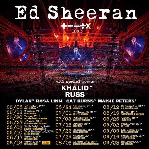 ed sheeran tour setlist