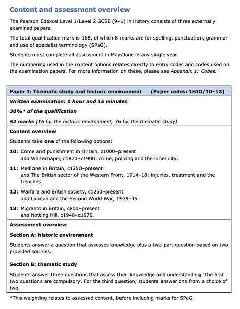 edexcel gcse history specification changes