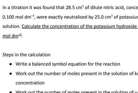 Edexcel Titration Questions