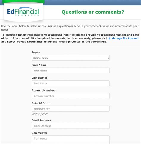 edfinancial student loan payment login