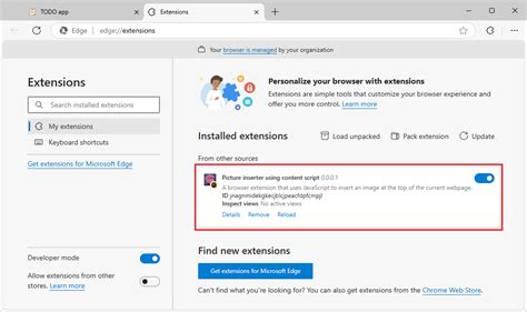 Edge Extension Background Script