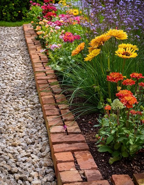 Edging A Garden With Brick