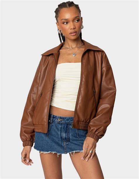 edikted faux leather jacket