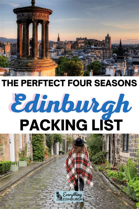 Edinburgh Packing List