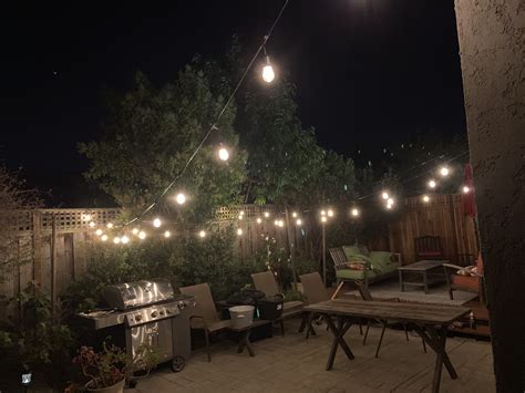 Edison Lights Backyard