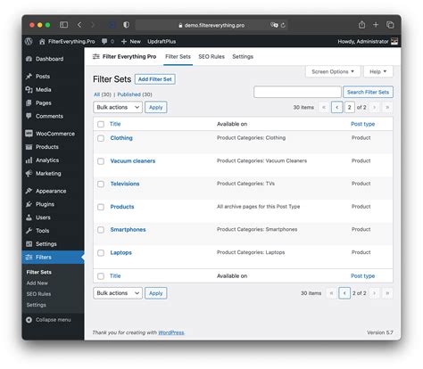 Edit Filters Wordpress