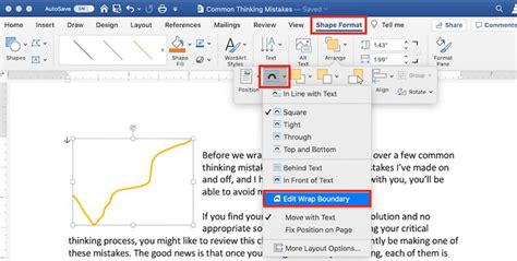 Edit Wrap Boundary In Word