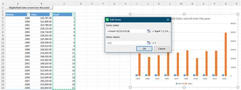 edit x axis values in excel