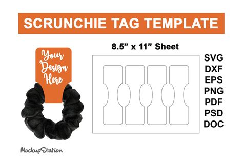 Editable Free Printable Scrunchie Tag Template