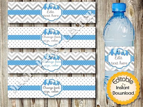 Water Bottle Label Template Water bottle labels template, Printable