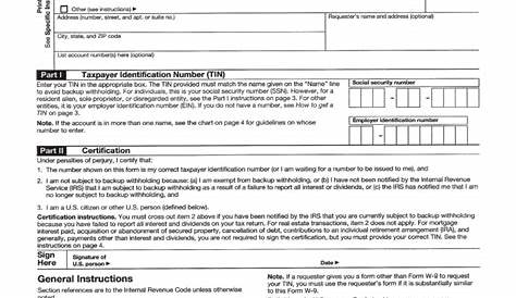Downloadable W9 Tax Form How To Fill Out A W9 Form Line W with regard