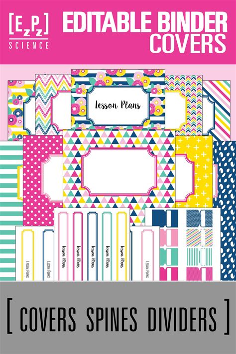 Editable Binder Labels Free