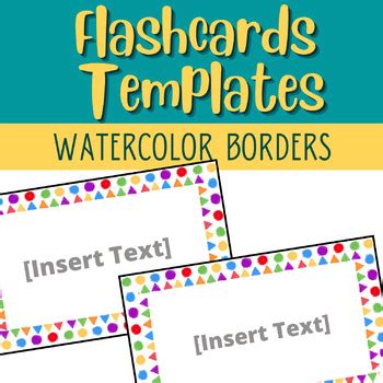 Editable Border Design For Flashcards