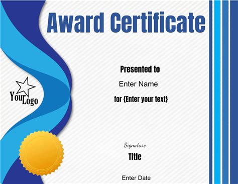 Free Editable Certificate Template Customize Online & Print at Home