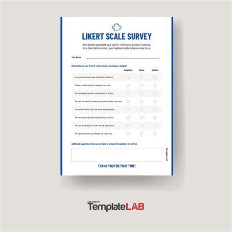 Editable Likert Scale Survey Template