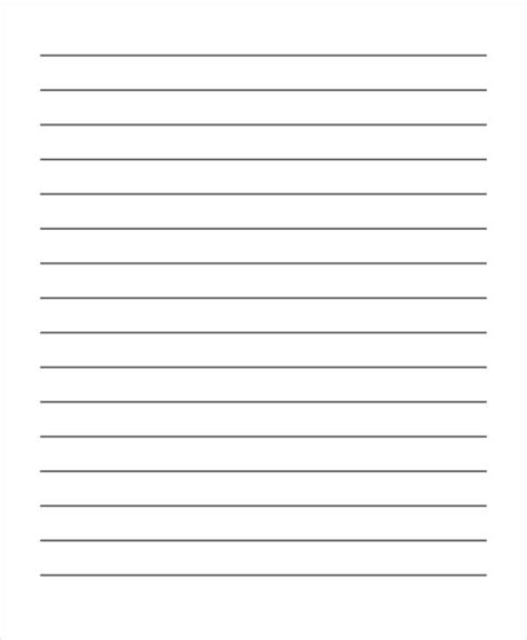 Editable Lined Paper Template