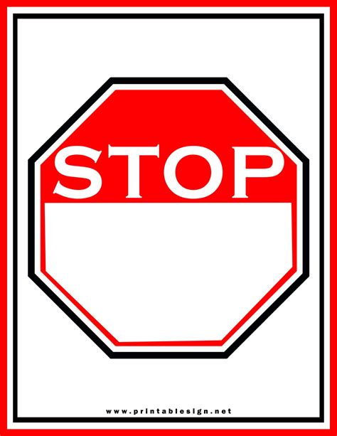 Editable Stop Sign Template Printable