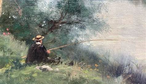 Edma Morisot Paintings LANDSCAPE BY EDMA MORISOTPONTILLON (FRANCE, 18391921).