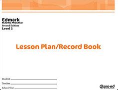 Edmark Lesson Plan/Record Book Printable