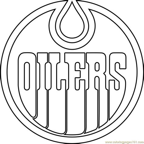 edmonton oilers logo coloring pages