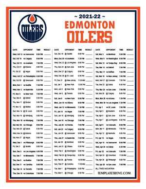 edmonton oilers schedule today