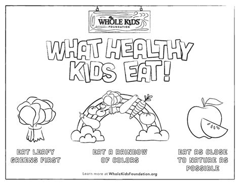 Educational Healthy Food Coloring Pages