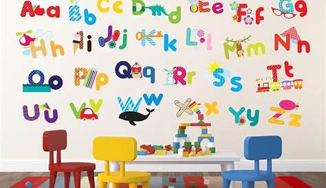 Educational Wall Stickers For Kids Numbers Decal Classroom Stencils Nursery Art