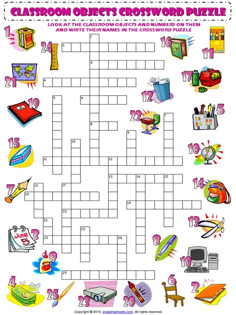 Educational Crossword in a Classroom Setting