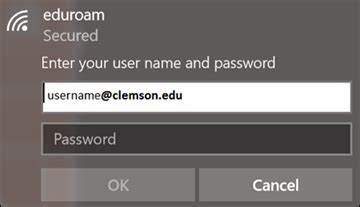 eduroam password vt