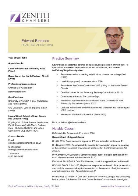 Edward Bindloss Barrister