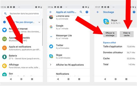 Effacez le Cache de l'Application