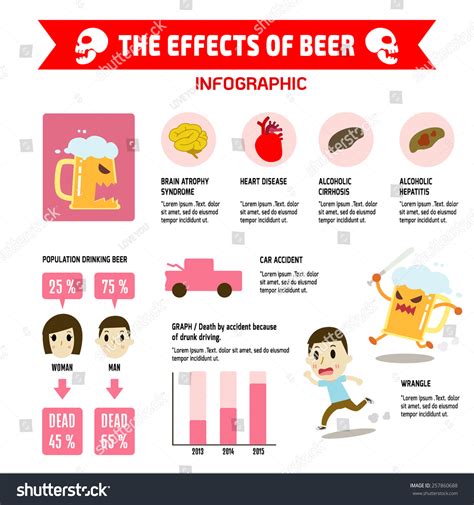 Drinking Alcohol Beer Influence Your Body Stock Vector (Royalty Free