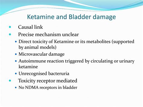 effects of ketamine on the bladder
