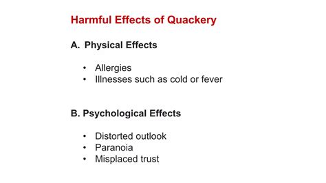 Effects Of Quackery