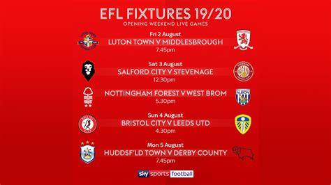 efl championship tv schedule