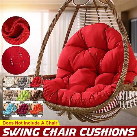 Swing Seat Cushion Thick Nest Hanging Chair Back with Pillow