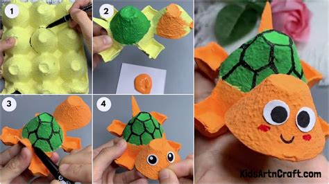 Egg Carton Turtle Craft Template