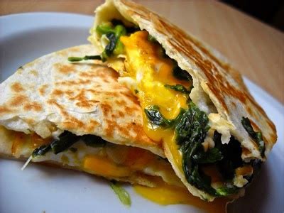 Egg Florentine Quesadilla