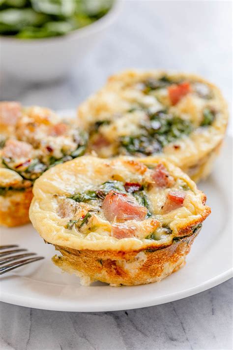 Egg Muffins Ham Spinach