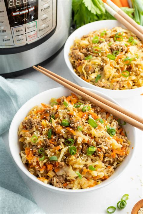 Keto Egg Roll in a Bowl (Instant Pot Recipe) Kasey Trenum