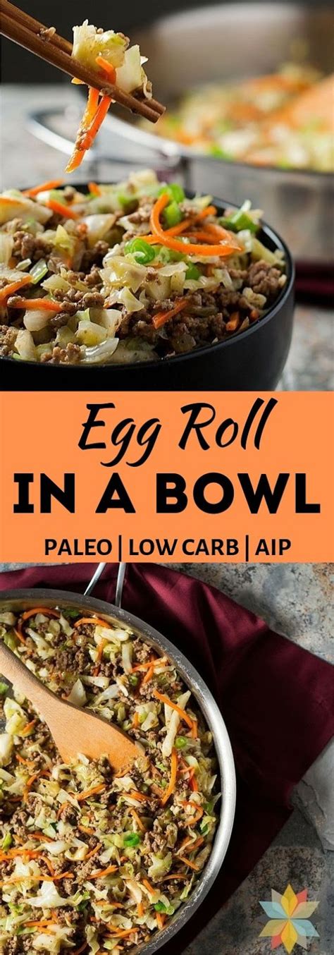 Egg Roll in a Bowl {Crack Slaw} whole30, paleo, lowcarb, AIP