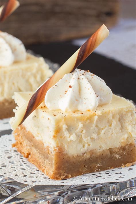 Eggnog Cheesecake Squares