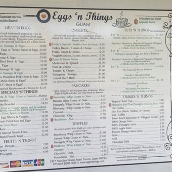 Eggs N Things Tamuning Menu