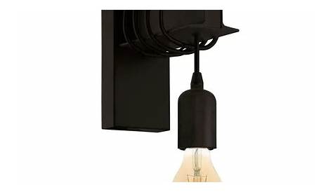 Eglo Townshend wandlamp E27 10W zwart/hout Hubo