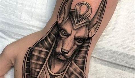 3D Realistic Egypt God Anubis Hand Tattoo Gerçekçi