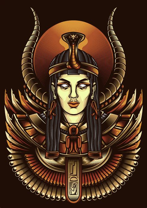 egyptian goddess isis drawings