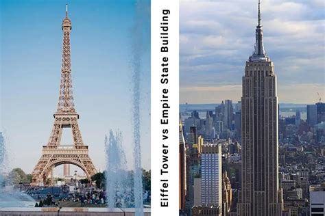 Eiffel Tower Vs Empire State Building Height