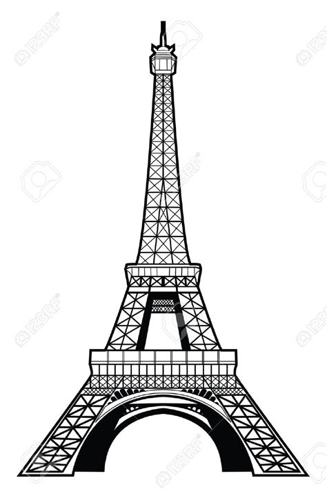 eiffel tower drawing vector
