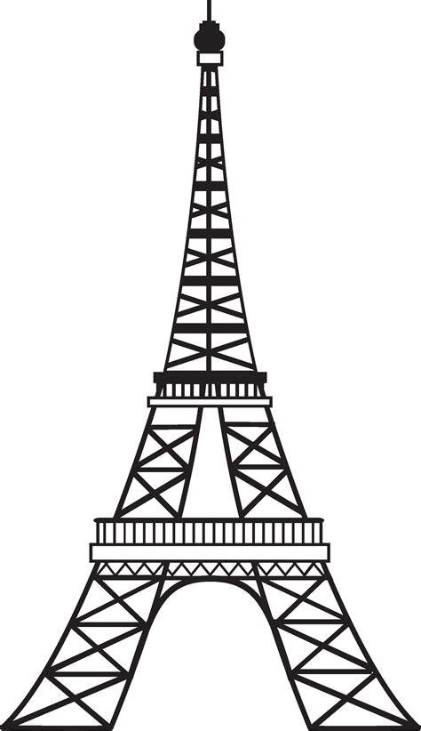eiffel tower outline simple